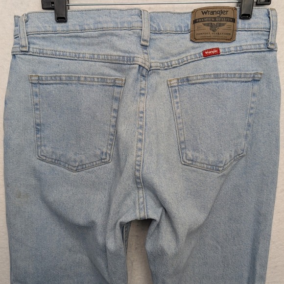 Wrangler Jeans Men 33x30 Light Blue Straight Leg Premium Quality 1096FXVBI - Picture 6 of 16